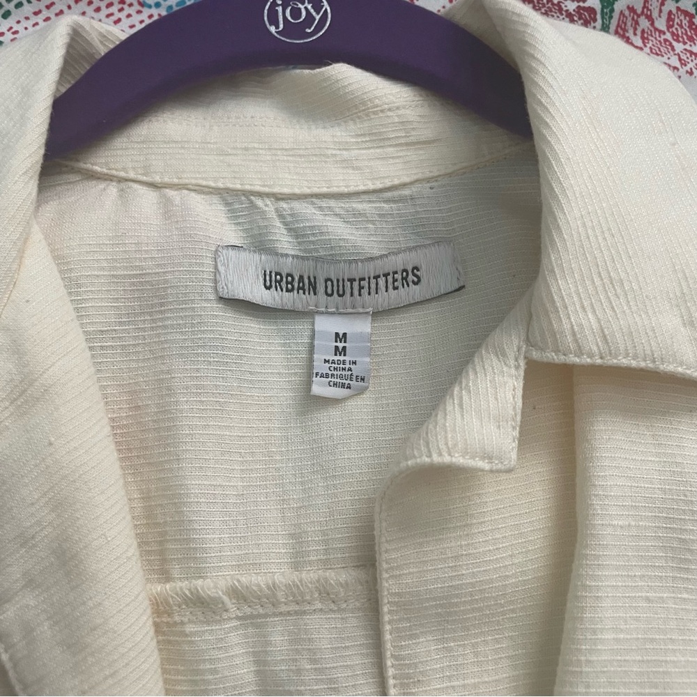 Linen Front Zip Collared Romper - image 3